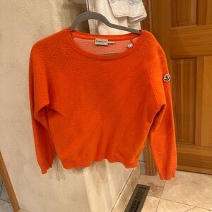 Moncler Vibrant Orange Crew Neck Sweater